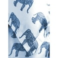thumbnail image 1 of Melange Home Printed Design Cotton Collection 400 Thread Count Elephants Printeded Duvet Set - 4 Color True Navy Twin, 1 of 5