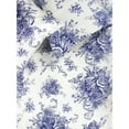 thumbnail image 1 of Melange Home Printed Design Cotton Collection 400 Thread Count Navy Toile Sheet Set Queen, 1 of 4