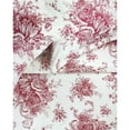 thumbnail image 1 of Melange Home Printed Design Cotton Collection 400 Thread Count Red Toile Duvet Set 2 Piece Twin, 1 of 5