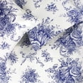 thumbnail image 1 of Melange Home Printed Floral Design Cotton Collection Sheet Set and Pillowcases Toile Navy - King, 1 of 5