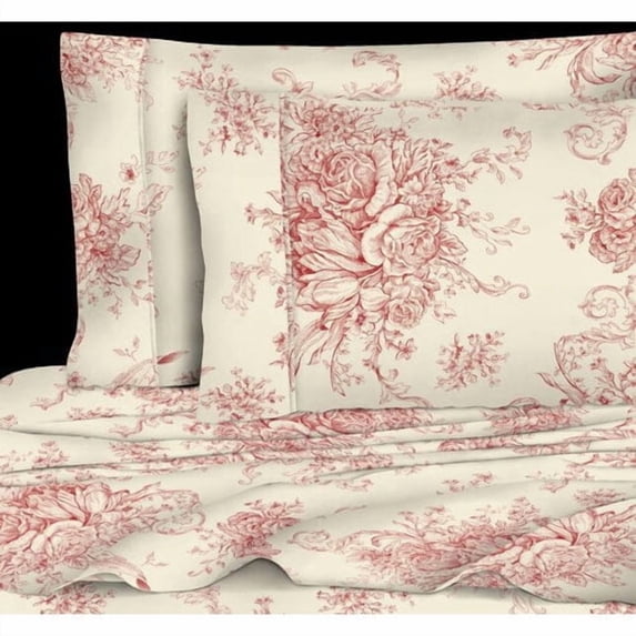 Melange Home Toile 400 Thread Count 100pct Cotton Sheet Set