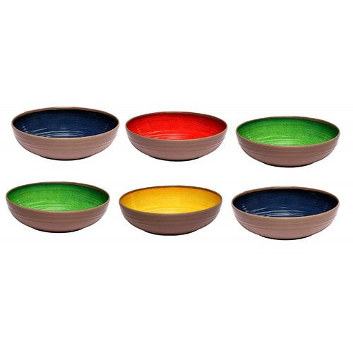 Melange Melamine 32 Oz Pasta Bowl Set (Set of 6)