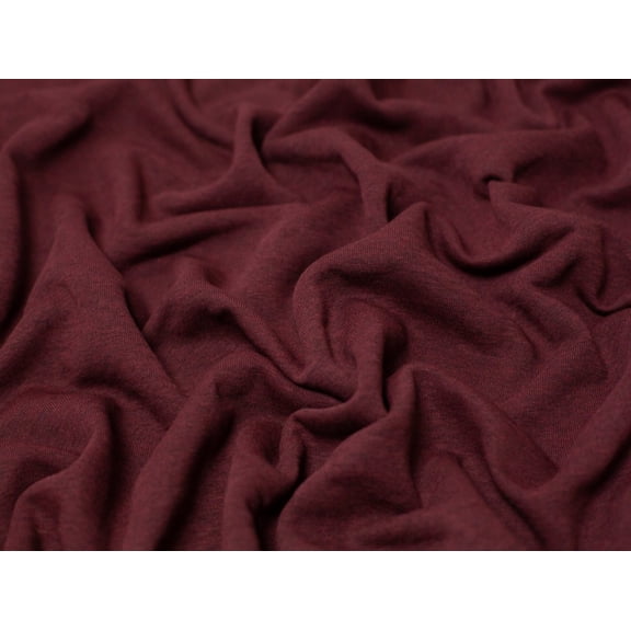 Melange Polycotton Fleece Back Sweatshirt Stretch Fabric Rosewood - per yard