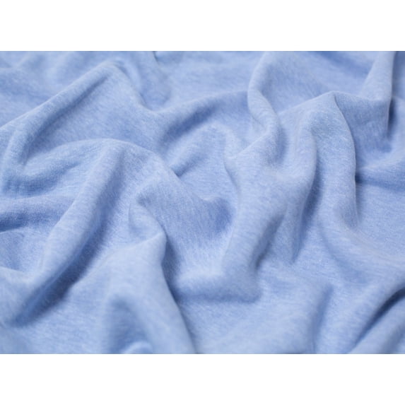 Melange Polycotton Fleece Back Sweatshirt Stretch Knit Fabric - per yard