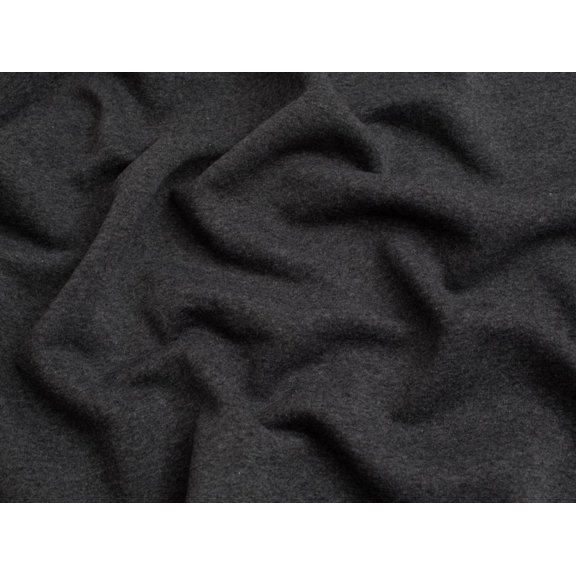Melange Polycotton Fleece Back Sweatshirt Stretch Knit Fabric - per yard