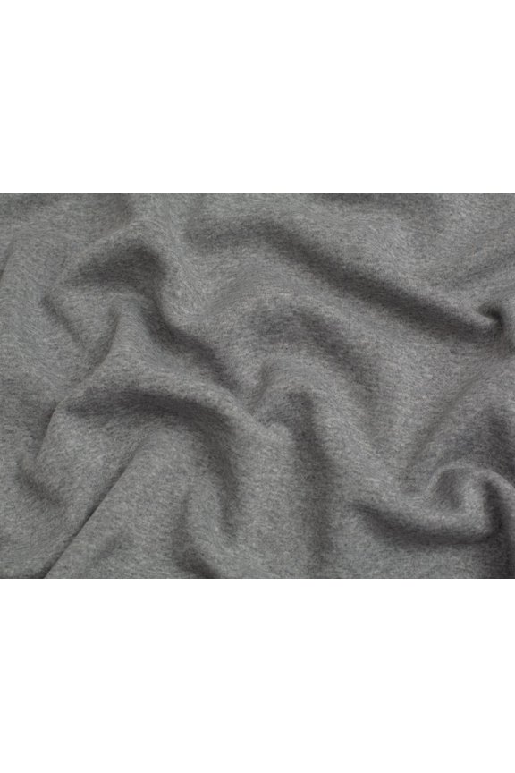 Melange Polycotton Fleece Back Sweatshirt Stretch Knit Fabric - per yard