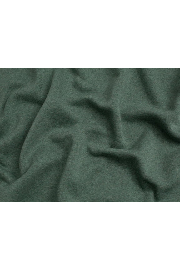 Melange Polycotton Fleece Back Sweatshirt Stretch Knit Fabric - per yard