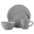 thumbnail image 1 of Melange Stoneware 16-Piece Dinnerware Set | Irregular Shape Collection | Service for 4 | Microwave, Dishwasher & Oven Safe | Dinner Plate, Salad Plate, Soup Bowl & Mug, Grey (4 Each), 1 of 6