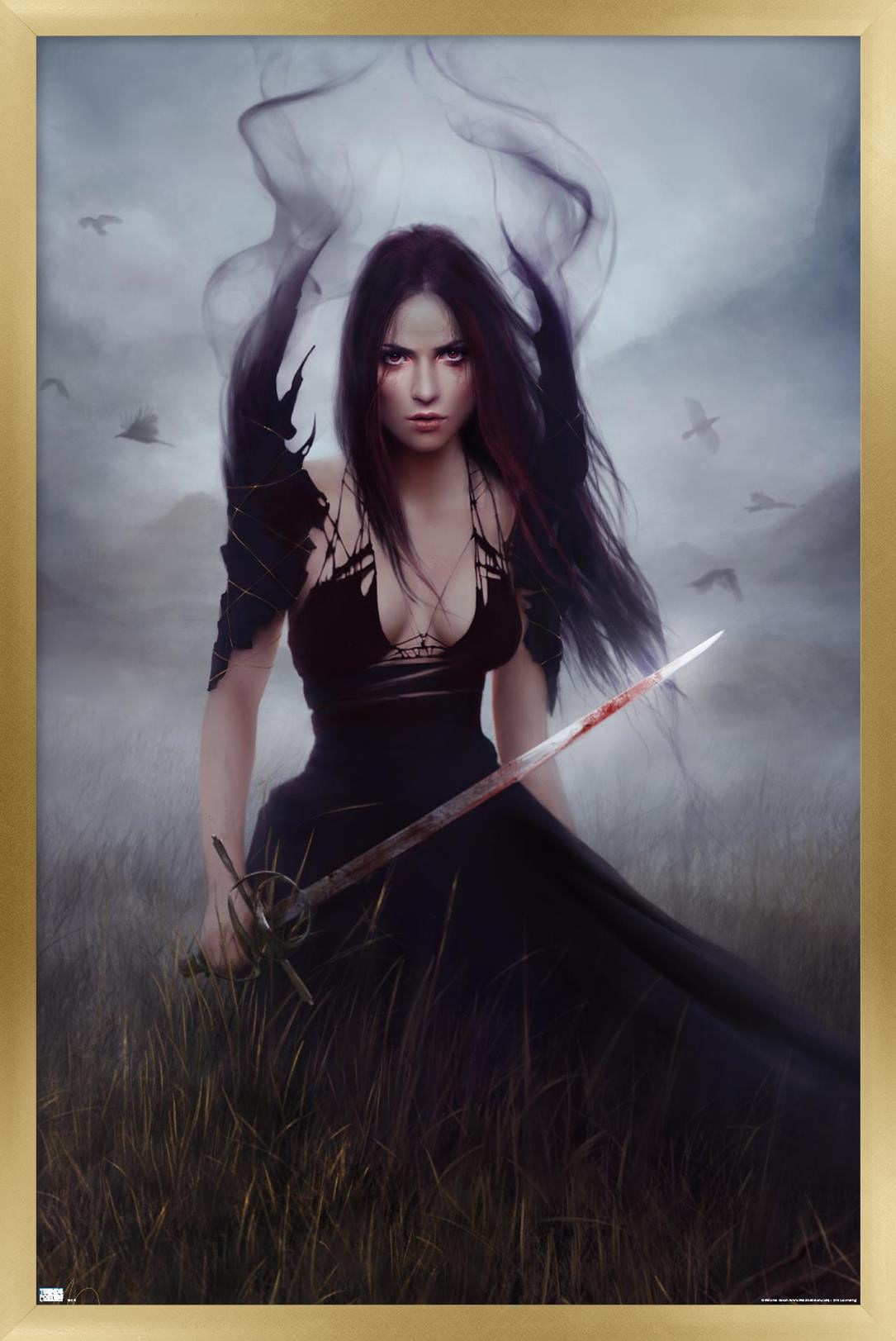 Melanie Delon - Blood Wall Poster, 14.725" x 22.375", Framed