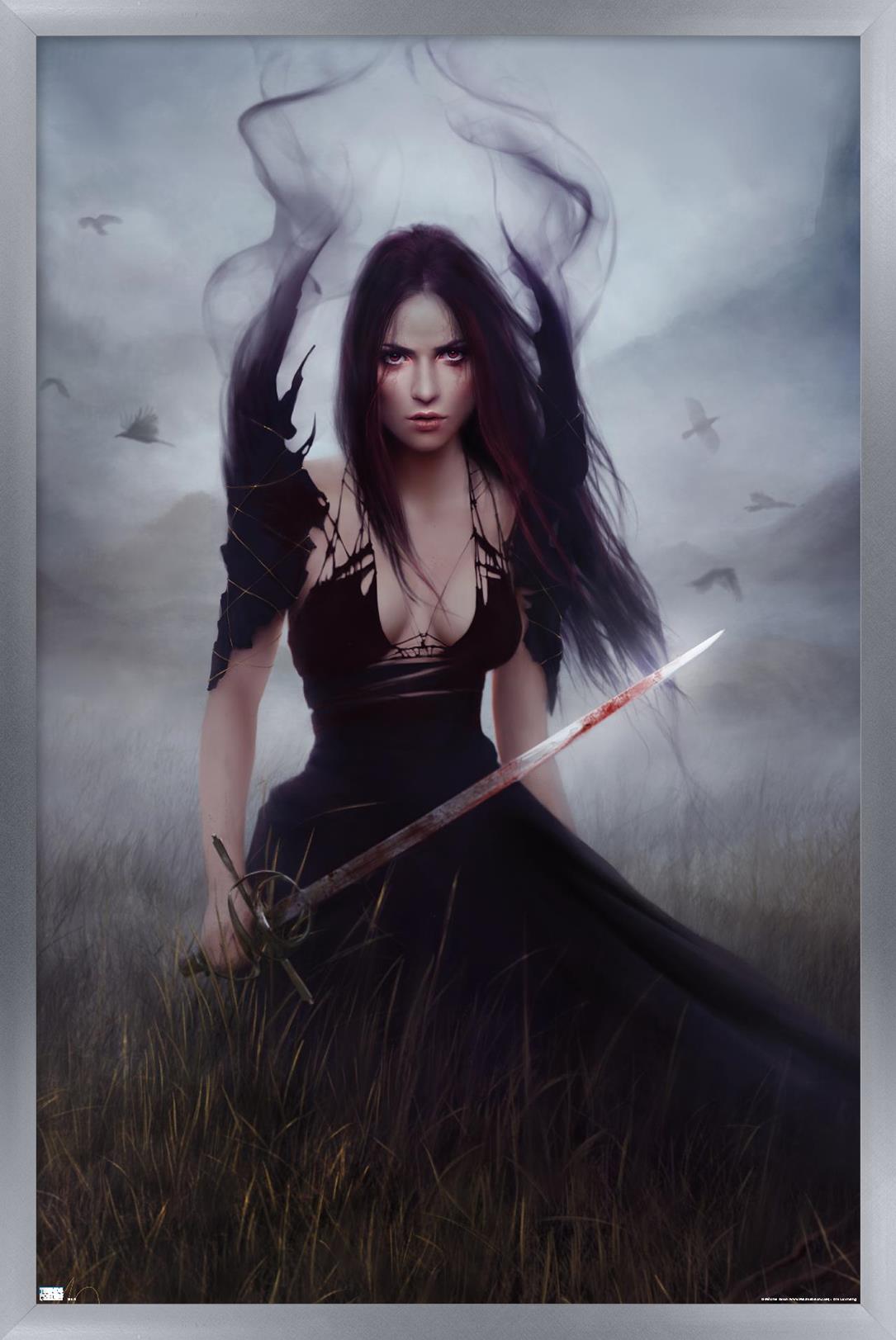 Melanie Delon - Blood Wall Poster, 22.375" x 34", Framed