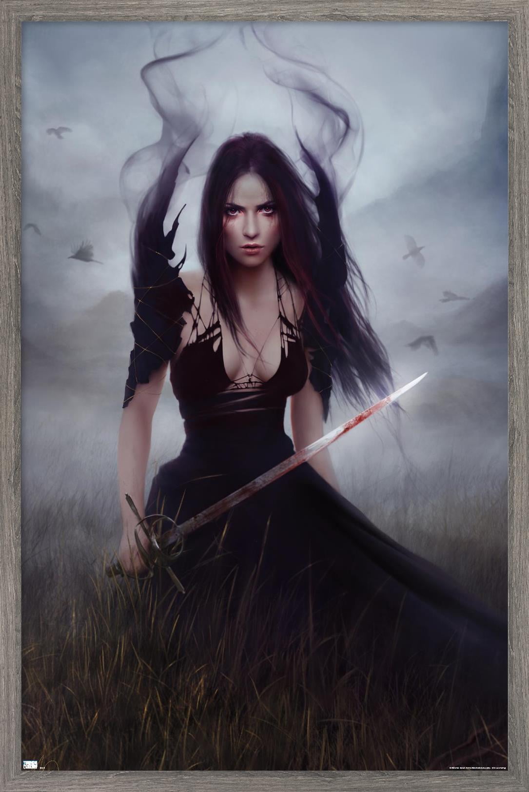 Melanie Delon - Blood Wall Poster, 22.375" x 34", Framed