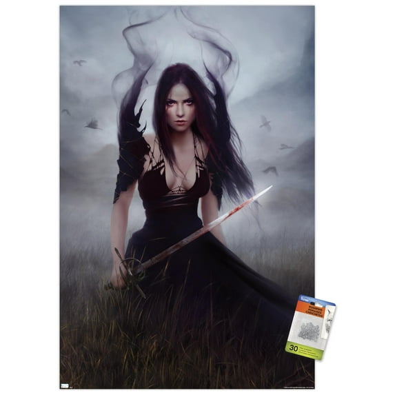 Melanie Delon - Blood Wall Poster with Pushpins, 22.375" x 34"