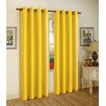 thumbnail image 1 of Melanie Faux Silk Grommets Window Panel, Bright Yellow, 55x95 Inches, 1 of 1