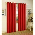 thumbnail image 1 of Melanie Faux Silk Panel With 8 Grommets, Red, 55x84 Inches, 1 of 1