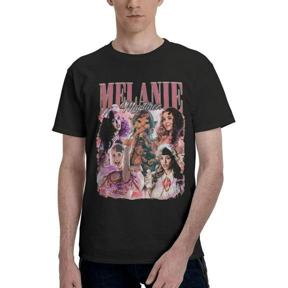 Melanie Martinez Mens Cotton Short Sleeve T-Shirts 3D Printed Novelty Basic Loose Graphic Tees Top