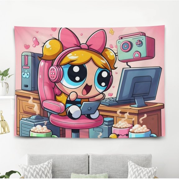 Melanie Pattern Wall Hanging 50*60 Inches High-Quality Peach Skin Velvet Material Classic And Charming