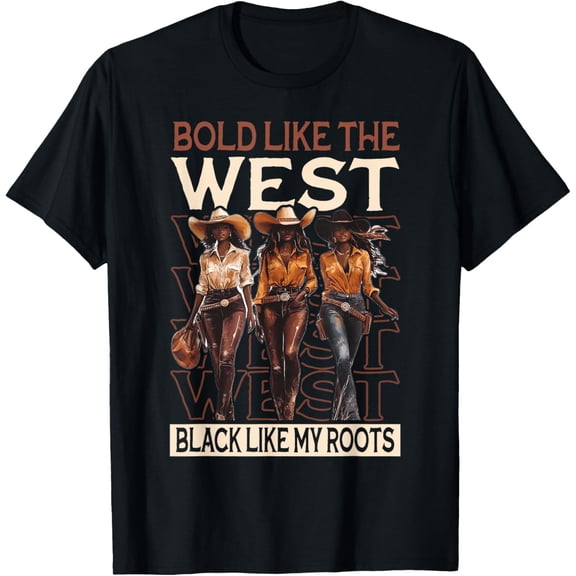 Melanin Cowboy Cowgirl African Melanin Cowboy Cowgirl Black History T-Shirt Shirts