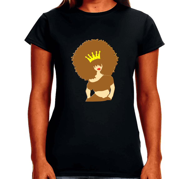 Melanin Girls Natural Hair Graphic Tees for Women African Womens T Shirts