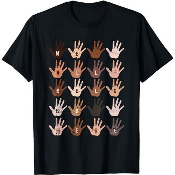 Melanin Hands We All Belong Here Black Lives Matter Gifts T-Shirt