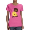 thumbnail image 1 of Melanin Lineless Art T-Shirt Women -Smartprints Designs, Female 3X-Large, 1 of 4