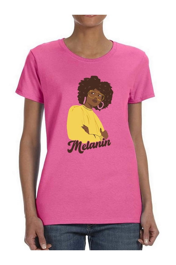 Melanin Lineless Art T-Shirt Women -Smartprints Designs, Female 3X-Large
