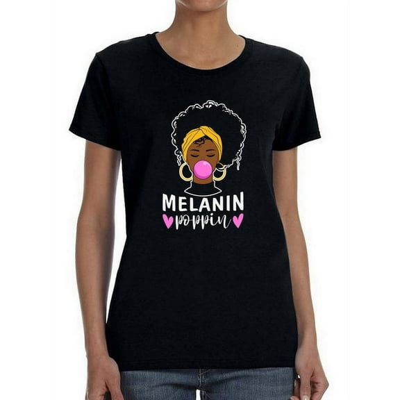 Melanin Poppin Shaped T-Shirt Women -Image by Shutterstock, Female x-Large