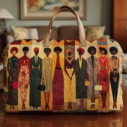 Melanin Quilted Duffle Bag, Quited Travel Tote Bag, Quited Weekender Travel Bag, Carry On Duffle