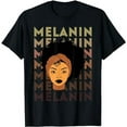 thumbnail image 1 of Melanin Skin Black Afro Design Black Women Afro Women T-Shirt, 1 of 5
