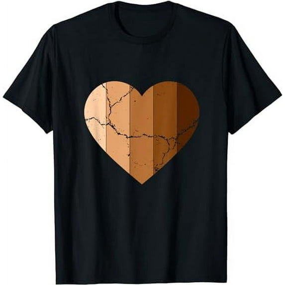 Melanin Skin Tone Heart Black History Month T-Shirt