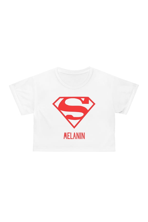 Melanin Super Crop Tee Black Girl Tshirt