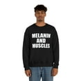 thumbnail image 1 of Melanin and Muscles Unisex Sweatshirt S-3XL Black is Beautiful Workout Gym, 1 of 5