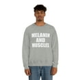 thumbnail image 1 of Melanin and Muscles Unisex Sweatshirt S-3XL Black is Beautiful Workout Gym, 1 of 5