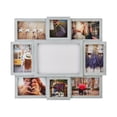 thumbnail image 1 of Melannco 19 by 17-inch Frame 8 Opening Collage with Pin Board, Gray, 1 of 5