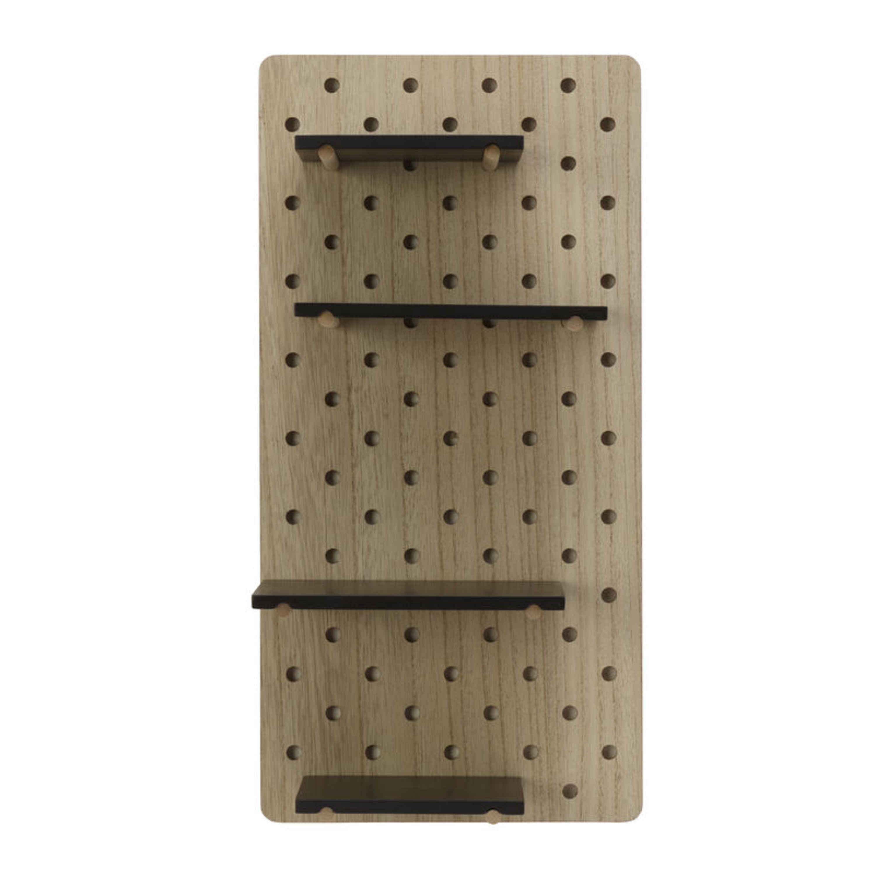Melannco 20X10inch Black MDF Shelf Pegboard
