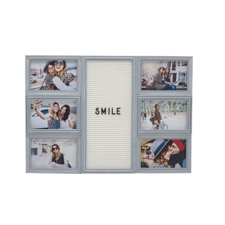 Melannco 20X14-inch 6 Opening Collage with P-inch Board in Gray