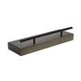 thumbnail image 1 of Melannco 24-inch Distressed Grey Wood with Metal Railing Shelf, 1 of 8