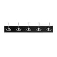thumbnail image 1 of Melannco 27X5 Inch Wall Mount MDF Coat Rack With 5 Silver Metal  Hooks Black, 1 of 17