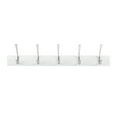 thumbnail image 1 of Melannco 27X5 Inch Wall Mount MDF Coat Rack With 5 Silver Metal  Hooks White, 1 of 12