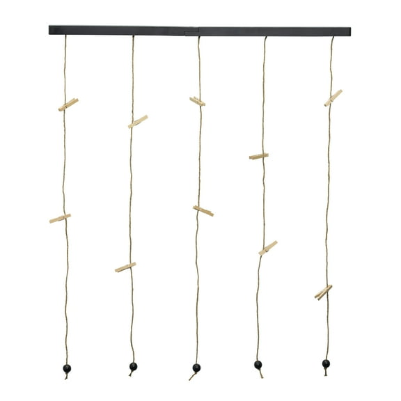 Melannco 31-inch by 26-inch MDF 30 Clip String One Bar Collage in Black