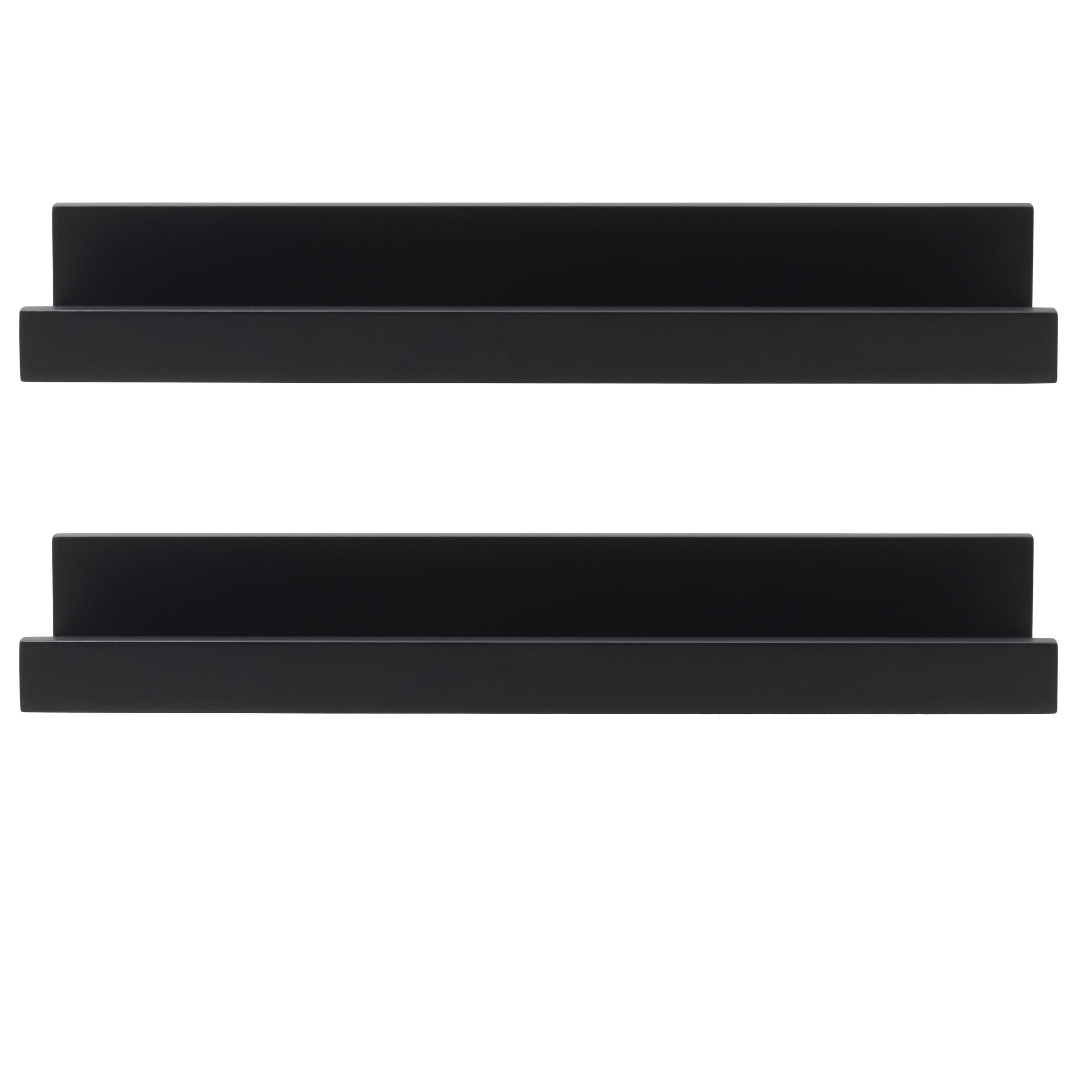 Melannco 14-inch Floating Photo Ledge Set of 2, Black
