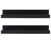 Melannco 14-inch Floating Photo Ledge Set of 2, Black