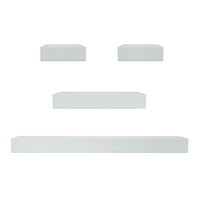 Melannco Chunky Floating Shelves Set of 4 White