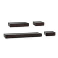 thumbnail image 1 of Melannco Chunky Ledges Shelves, Set of 4, Espresso, 1 of 8