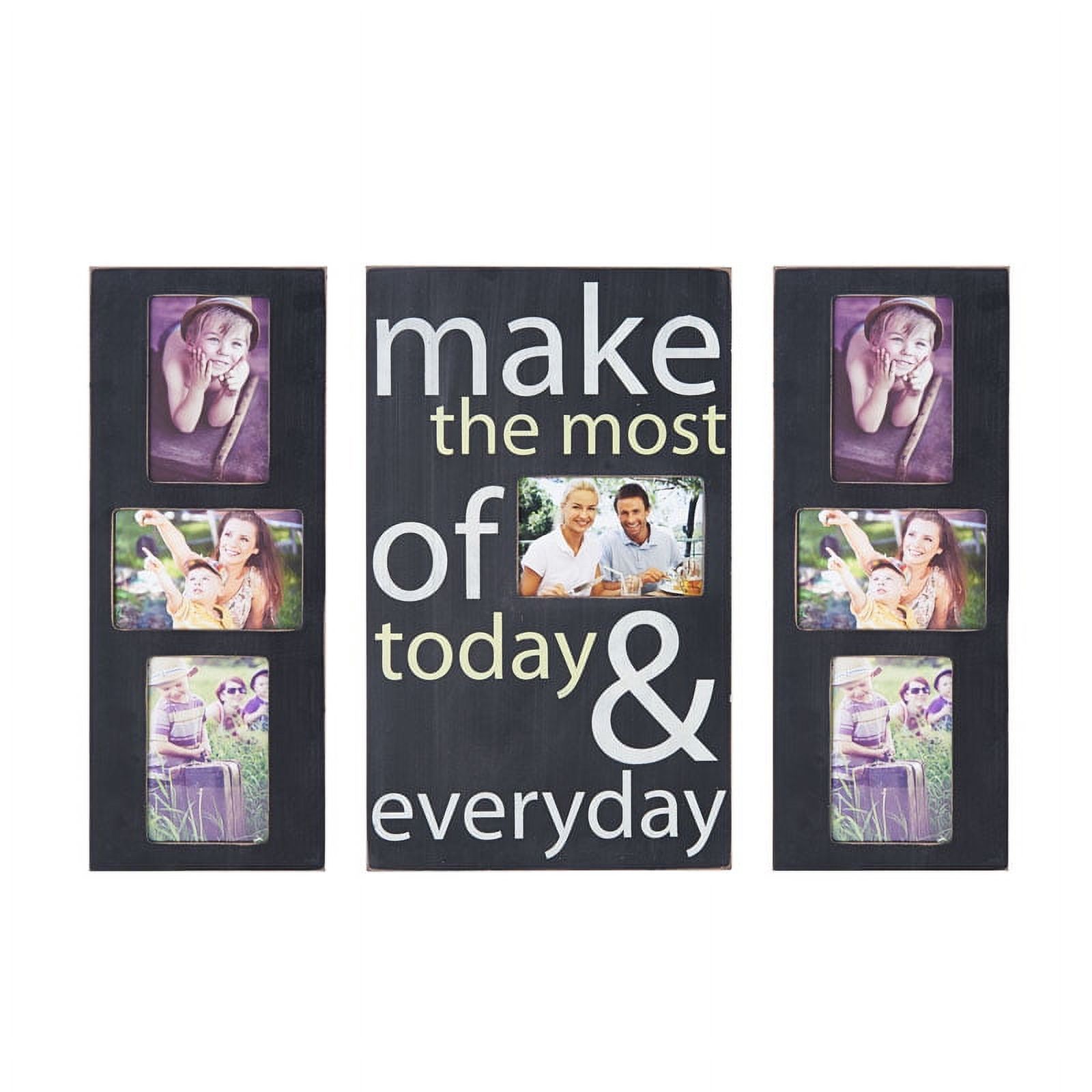 Melannco Sentiment Photo Collage Plaque Set, 3 Picture Frames