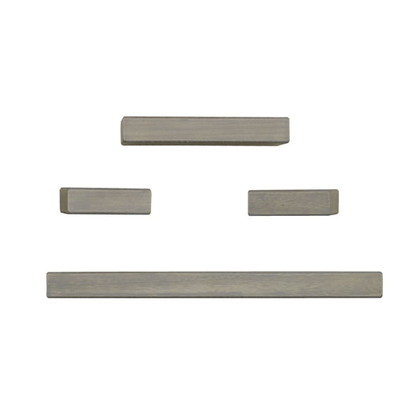 Melannco Set of 4 Chunky Grey Wood Veneer Shelves, Hardware Included