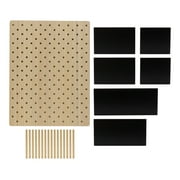Melannco24X18IN BLACK MDF SHELF PEGBOARD