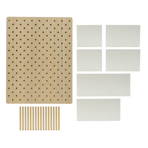 Melannco24X18IN WHITE MDF SHELF PEGBOARD