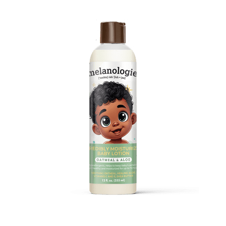 Melanologie Incredibly Moisturizing Baby Lotion with Oatmeal & Aloe 12 fl oz