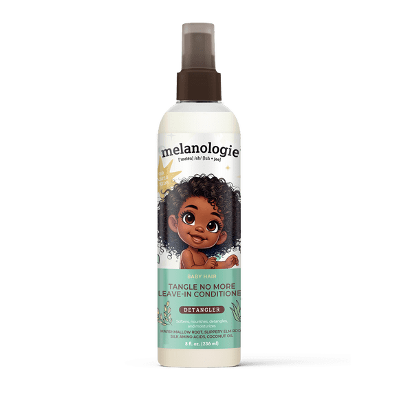 Melanologie Tangle No More Detangling Leave-in Conditioner Sulfate-, Paraben-, Phthalate- & Dye-Free with Sprayer
