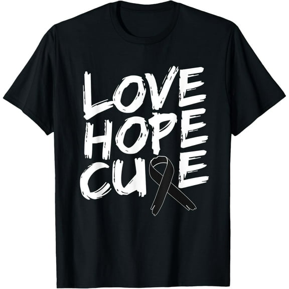 Melanoma Awareness Shirt Love Hope Cure Ribbon Gift T-Shirt